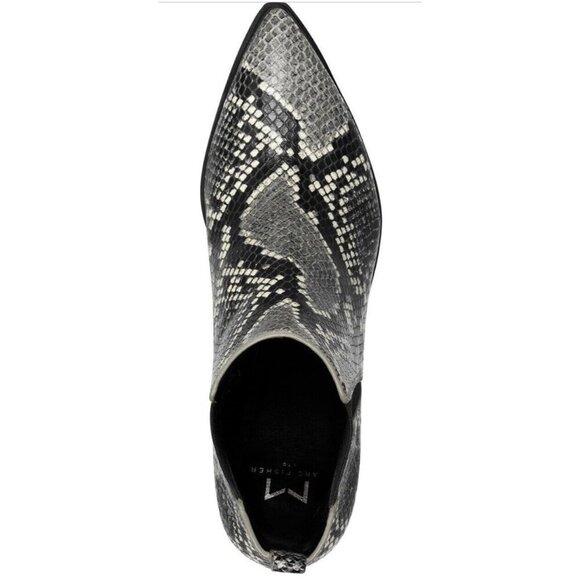 Marc Fisher Ltd Black White Snake Print Yale Chelsea Booties Boots Sz 8 NEW $199 - Picture 7 of 11